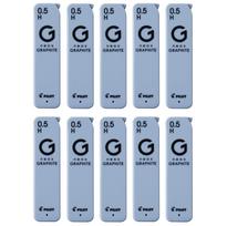 PILOT Neox Graphite 0.5mm H Mechanical Pencil Lead Refills High-Purity Smooth Dark 40pcs x 10 Pack 10HRFG05H Stationery gray