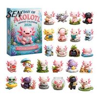 Advent Calendar for Kids 24 Days of Ugly Medieval Cats with Unique Holiday Home Decor Acrylic Ornaments, Vintage Christmas Countdown Desk Day Gift Flat