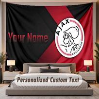 Custom Name Text Tapestry Ajax Amsterdam Personalized Polyester Wall Tapestry For Bedroom And Room 100cmx150cm