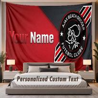 Custom Name Text Tapestry Ajax Amsterdam Personalized Polyester Wall Tapestry For Bedroom And Room 130cmx150cm