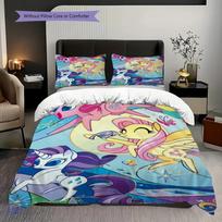 Little Pony Friendship Magic Bedding 1 Duvet Cover 2 Pillowcase Without Core Christmas Birthday Gift Duvet Cover And Pillowcase 135x200cm