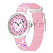 Flik Flak Kids 'Disco Time' Watch - Metallic Strap, Swiss Made white