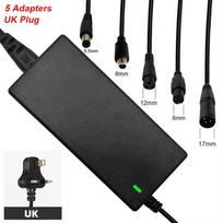 1 rinkinys AC 100-240V Elektrinio paspirtuko maitinimo adapteris 24-36V ličio akumuliatoriaus įkrovikliui 5 Adapters UK Plug