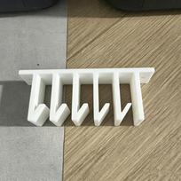 Under‑Cabinet Lid Organizer Multi‑Slot Wall Mount Kitchen Rack 5/10 Hooks Space‑Saving Lid Holder With Mounting Hardware A3 white