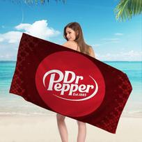 carbonated beverages Dr P-Pepper brand Beach Towel Colorful Bath Towels for Girl Microfiber Quick Dry Custom Sand Spa Gym Pool 30x30cm white