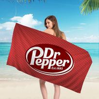 carbonated beverages Dr P-Pepper brand Beach Towel Colorful Bath Towels for Girl Microfiber Quick Dry Custom Sand Spa Gym Pool 30x60cm