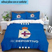 Deportivo A Coruna Crest 3PCS Bedding set,Ideal for1pc Duvet Cover And 2pcs Pillowcases Perfect for Christmas gift,Ideal for Bedroom, Dormitory 135cmx200cm