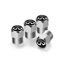 4Pcs Car Wheel Tire Valve Caps Dust Covers Accessories For Infiniti Q50 FX35 Q30 G37 Q70 QX70 G35 Q60 QX50 QX60 QX80 QX30 JX35 BB3