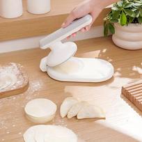 Hand Dumpling Wrapper Press Maker Kit Adjustable Dough Thickness Skins DIY Tool For Home Kitchen Party Cooking Baking Supply A white