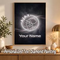 Ajax Amsterdam Custom Name Text 5D Diamond Painting Kit DIY Full Drill Diamond Art Decoration 40cmx50cm