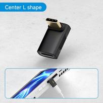 Hagibis USB C to C Adapter 90 Degree Right Angle Converter 80Gbps USB4 Data Cable Extension for Thunderbolt 5/4 iPhone 17 Laptop