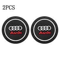 2/4Pc S line Logo Silicone Car Cup Holder Mat Anti-Slip Interior Pad For a2 A1 A3 A4 A6 A7 Q3 Q5 Q7 RS3 RS4 RS5 S7 Accessories black