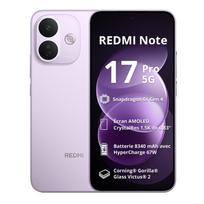 Redmi Note 17 Pro 5G išmanusis telefonas – 6,83 colio, Snapdragon 6s Gen 4, 8340 mAh, 67 W, 120 Hz AMOLED, 50 megapikselių, IP68 8RAM+256GO violetinė