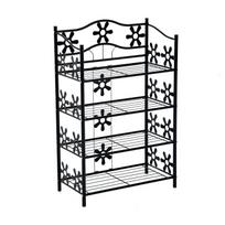 4-Tier Metal Freestanding Shoe Rack, 59.5x30x92cm, Black