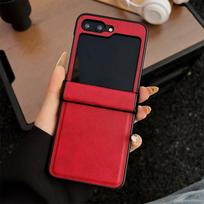 Skirta Samsung Galaxy Z Flip 7 6 5 4 3 5G dėklas prabangus odinis vyris visapusiškai apsaugantis sulankstomas smūgiams atsparus apsauginis kietas galinis dangtelis Galaxy Z Flip3 5G