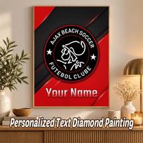 Ajax Amsterdam Custom Name Text 5D Diamond Painting Kit DIY Full Drill Diamond Art Decoration 30cmx30cm