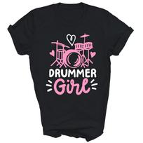 Drum Set Drumming Drummer Girl Player Unisex Shirt Gift 120 pink