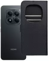 Oem Dėklas su atlenkiamu viršeliu Xiaomi Redmi NOTE 15 PRO PLUS 5G 4Card RFID apsauga nuo vagystės tech fabric juodas