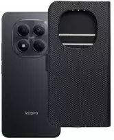 Oem Dėklas su atlenkiamu dangteliu Xiaomi Redmi NOTE 15 5G 4Card RFID apsauga nuo vagystės tech fabric juodas
