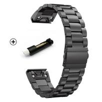 Metal Strap For Garmin Fenix 8 47mm 51mm 7X Pro 6X 5X Plus Instinct 2X/3X Epix Gen 2 Quickfit Strap For Garmin Enduro2 Watchband QuickFit 26mm gray