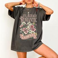 Actually Romantic T-Shirt Swift Graphic Tee TS Inspired Shirt TLOASG Merch Gift For Teen Girl Taylor Fan Concert Shirt For Swift Fan Apparel L black