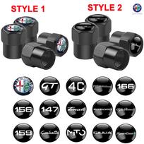4PCS Car Tire Valve Caps Tyre Dust Cover Styling For Alfa Romeo Giulia Giulietta 159 Brera 4C TZ3 Duetto GT Mito Car Accessories (as the picture,For 159)