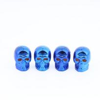 4Pcs Tyre Accessories Dust-Proof Cover Riding Decoration Skull Style Electric Scooter Valve Stem Cap Protective Cover