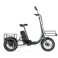 Niloxer KA1 All-Terrain Tire Electric Bicycle 500W Motor Electric Cargo Tricycle 48V23AH Battery Electric Bike Front 16*2.3” Adult Electric Tricycle žalia