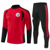 Ajax Football Training Suit Half Zip Long Sleeve Tracksuit Adult Kids Winter Kids 16 red
