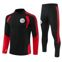Ajax Football Training Suit Half Zip Long Sleeve Tracksuit Adult Kids Winter Kids 14 black