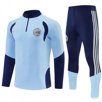 Ajax Football Training Suit Half Zip Long Sleeve Tracksuit Adult Kids Winter Kids 18 gray