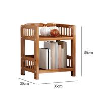 Bamboo Bathroom Shelf Coffee Bedside Table Display Rack Multifunctional Storage Stand Sturdy Corner 35cmx30cmx50cm