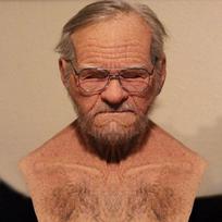 Halloween hot-selling old man mask, headgear, old man wig The old man with a pouty