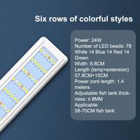Super plona LED akvariumo lemputė Augalų auginimo šviesa 28/38/48cm Vandens augalų apšvietimas Vandeniui atspari spaustuku tvirtinama lempa Akvariumui A23