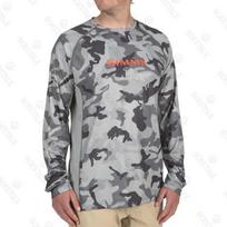 SIMMS Mens Fishing Shirt Long Sleeve Round Neck Sun Protection Quick Dry Breathable Angling Top 4XL