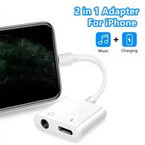 2 in 1 iOS to 3.5mm Jack Audio Charging Adapter For iPhone 11 12 13 14 Pro Max X XR XS Headphones Audio Cable Connector Splitter 3 For iOS and 3.5mm