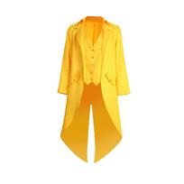 New Cinematic Period Costume, Vintage Cosplay & Modern Stage Performance Outfit, Festive Halloween & Theater Role Play Clothes F L yellow