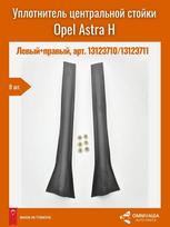 OMNIVALEA Car side panel, art. 14604 Set of seals of the central pillar of the front door (left and right) for Opel Astra H, art. 13123710, 13123711 gray