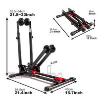 3 in 1 Bike Floor Stand Adjustable Foldable Bicycle Parking Rack for Mountain Road Bikes Vertical Horizontal Storage Maintenance