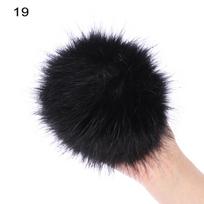 15cm Big Beanies Cap Pom Skullie Fur Pompom Imitation Knitted Hat 19