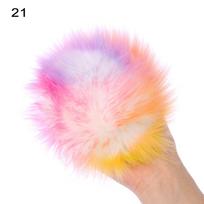 15cm Big Beanies Cap Pom Skullie Fur Pompom Imitation Knitted Hat 21
