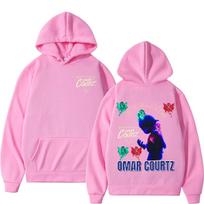 Omar Courtz Por Si Manana No Estoy Tour Hoodies Men Women Vintage Fashion Aesthetic Sweatshirt Fleece Casual High Quality Hoodie M rožinė