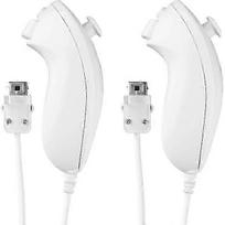 2-pack Nunchuck Controllers For Wii - Compatible With Wii And Wii U - Responsive Joystick Game Controllers
