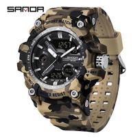 Sanda Hot-Selling Waterproof Luminous Sports Watch for Students - Trendy and Fashionable Electronic Design
