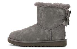 Women's Sneakers UGG Mini Bailey Bow Glimmer Charcoal Women's 37 gray