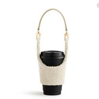Plush Tea Cup Bag Portable Drink Sleeve Holder Handheld Coffee Cup Covers  Tumbler Holder balta