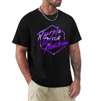 Purple Disco Machine dj GerUnisexy TShirt Basic Casual Wear Short Sleeve Top L black