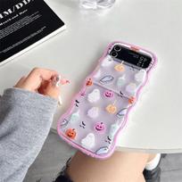 Cartoon Halloween Wave Case Galaxy Z Flip 5/6 Slim Protective Cover Samsung Z-Flip6