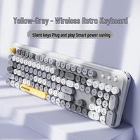 EWEADN V96 Retro Punk Wireless Keyboard and Mouse Set