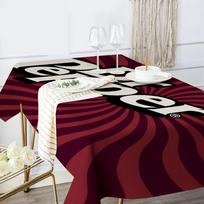D-Dr Pepper Table Stain Resistant Decorative Washable Polyester Tablecloths For Dining Table Parties And Wedding 90x140 cm black